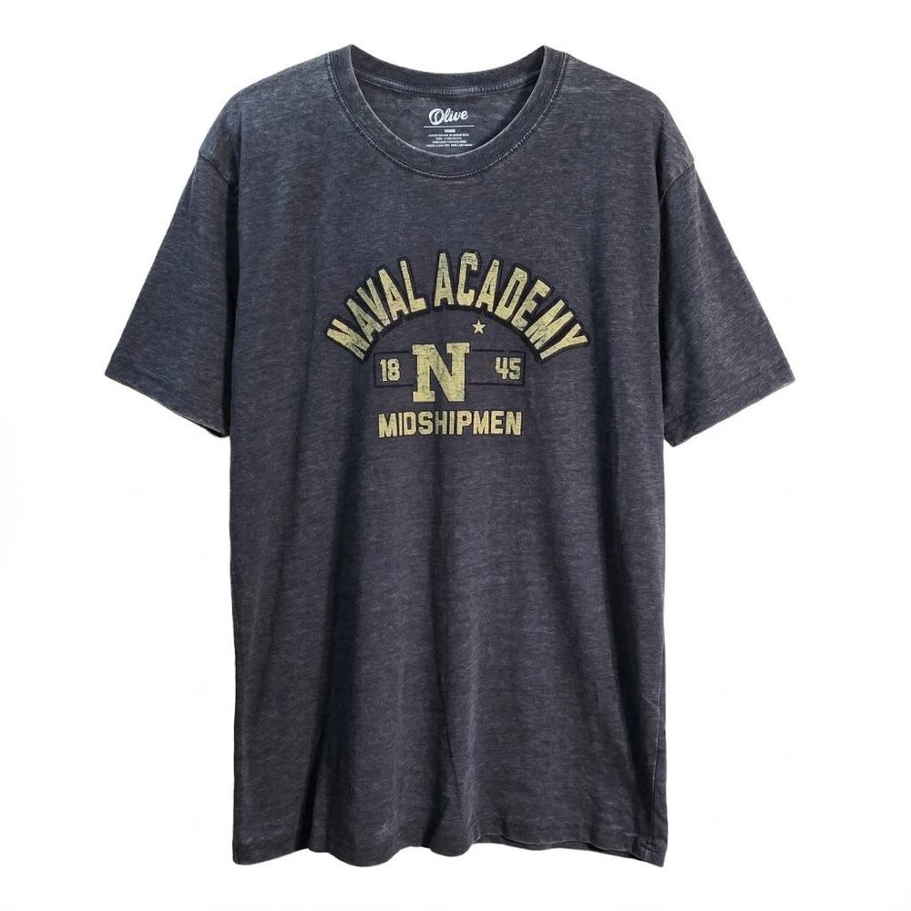 NWOT | Blue 84 Naval Academy Midshipmen Tee | Collegiate Graphic | Charcoal | XX